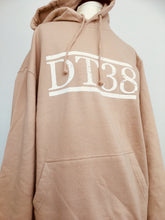 Load image into Gallery viewer, Fawn Hoodie with Distressed White DT38 Logo