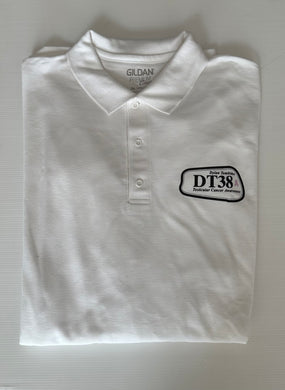 White Polo Shirt with DT38 Logo - NOW JUST £10 or £2 for £15!
